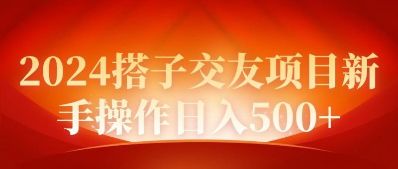 (9345期)2024同城交友项目新手操作日入500+-一人公司创业项目 - 淘金吧