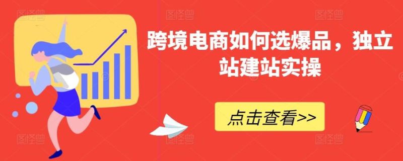 跨境电商如何选爆品,独立站建站实操-一人公司创业项目 - 淘金吧