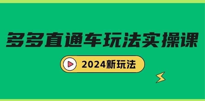 (9412期)多多直通车玩法实战课，2024新玩法(7节课)-一人公司创业项目 - 淘金吧