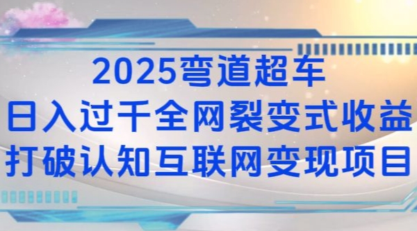 2025弯道超车日入过K全网裂变式收益打破认知互联网变现项目【揭秘】-一人公司创业项目 - 淘金吧