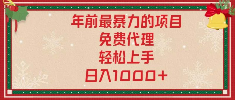 年前最暴力的项目，免费代理，轻松上手，日入1000+-一人公司创业项目 - 淘金吧