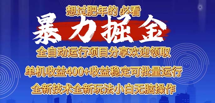2025暴力掘金项目，想过肥年必看！-一人公司创业项目 - 淘金吧