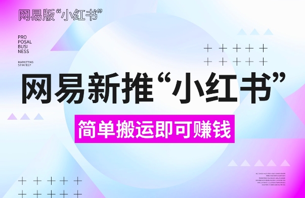 网易官方新推“小红书”，搬运即有收益，新手小白千万别错过(附详细教程)【揭秘】-一人公司创业项目 - 淘金吧