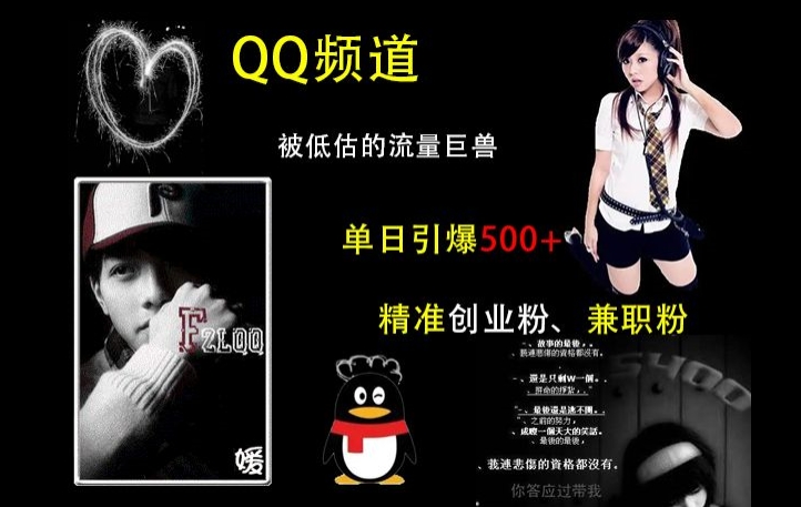 QQ频道：被低估的流量巨兽，单日引爆500+精准创业粉、兼职粉的引流秘籍-一人公司创业项目 - 淘金吧