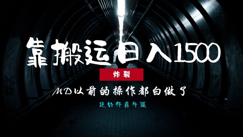 炸裂！0基础搬运也能批量日赚1500+，以前的操作都白做了！-一人公司创业项目 - 淘金吧