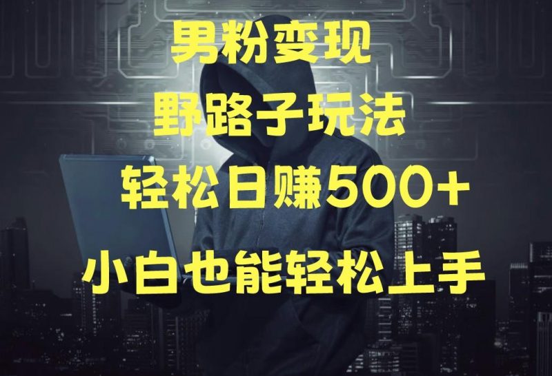当下最火男粉变现项目月入5W+，小白也能轻松盈利-一人公司创业项目 - 淘金吧