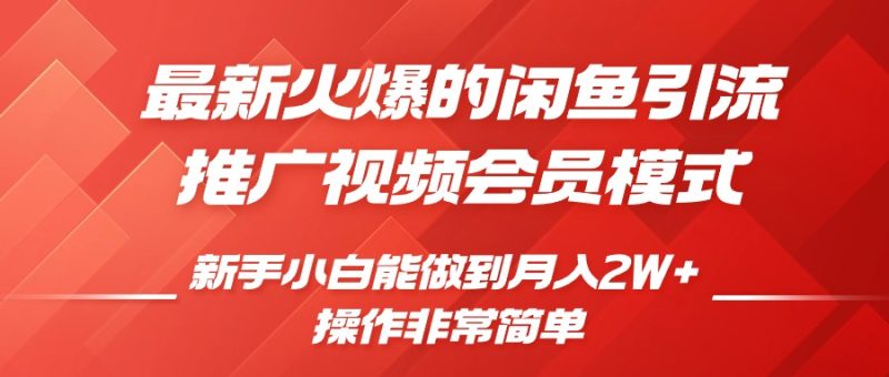 闲鱼引流推广影视会员,0成本就可以操作,新手小白月入过W+【揭秘】-一人公司创业项目 - 淘金吧