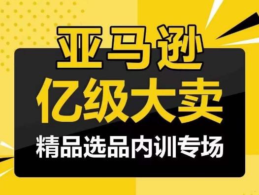 亚马逊亿级大卖-精品选品内训专场，亿级卖家分享选品成功之道-一人公司创业项目 - 淘金吧