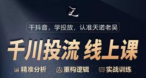 千川付费投流课,千川从0-1.精准分析,重构逻辑实战训练-一人公司创业项目 - 淘金吧