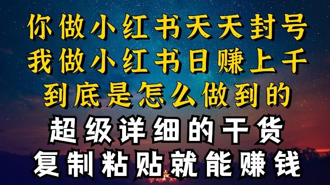 都知道小红书能引流私域变现，可为什么我能一天引流几十人变现上千，但你却频频封号违规被限流【揭秘】-一人公司创业项目 - 淘金吧