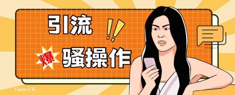 最新引流骚操作，单账号日引50-100，简单粗暴，适合于小白各行各业都可以进行操作，精准粉丝加到爆-淘金吧副业资源站