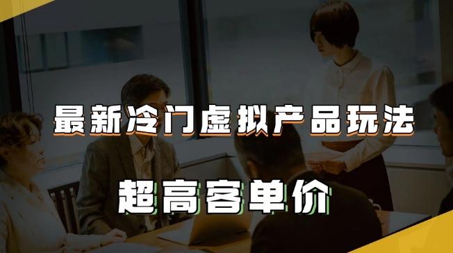 最新冷门虚拟产品玩法，超高客单价，月入2-3万＋【揭秘】-一人公司创业项目 - 淘金吧