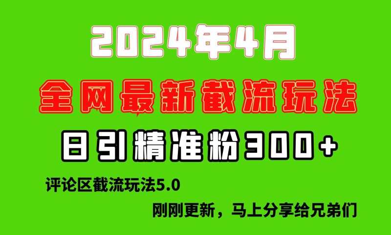 刚刚研究的最新评论区截留玩法，日引流突破300+，颠覆以往垃圾玩法，比…-淘金吧副业资源站