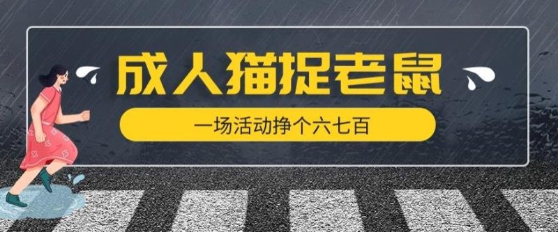 最近很火的成人版猫捉老鼠,一场活动挣个六七百太简单了【揭秘】-一人公司创业项目 - 淘金吧