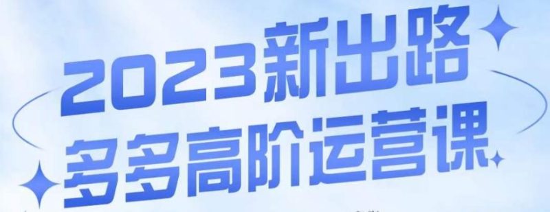 大炮·多多高阶运营课，3大玩法助力打造爆款，实操玩法直接亮出干货-一人公司创业项目 - 淘金吧