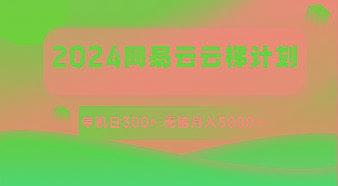 2024网易云云梯计划 单机日300+ 无脑月入5000+-一人公司创业项目 - 淘金吧