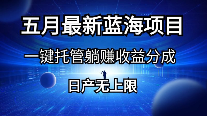 五月刚出最新蓝海项目一键托管 躺赚收益分成 日产无上限-淘金吧副业资源站