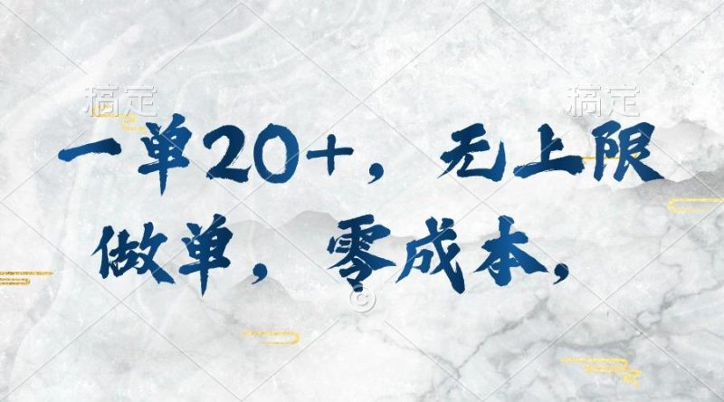 一单20+，无上限做单，零成本，执行就有收入-一人公司创业项目 - 淘金吧