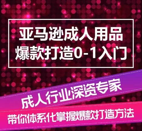 亚马逊成人用品爆款打造0-1入门，系统化讲解亚马逊成人用品爆款打造的流程-淘金吧副业资源站