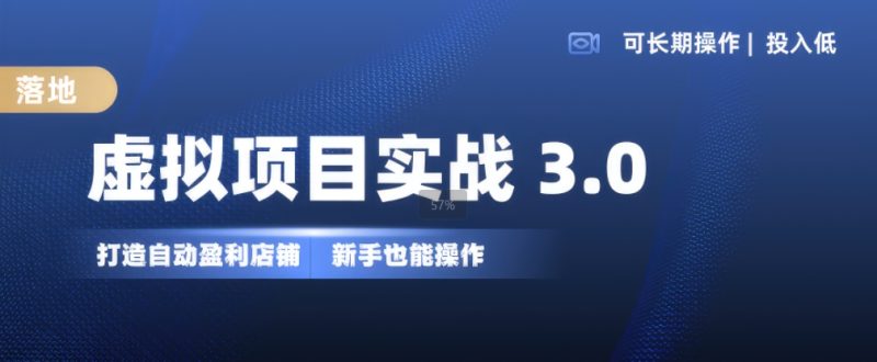 虚拟项目实战3.0，打造自动盈利店铺，可长期操作投入低，新手也能操作-一人公司创业项目 - 淘金吧