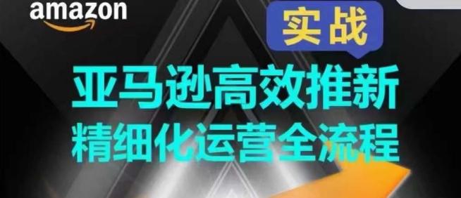 亚马逊高效推新精细化运营全流程，全方位、快速拉升产品排名和销量!-淘金吧副业资源站