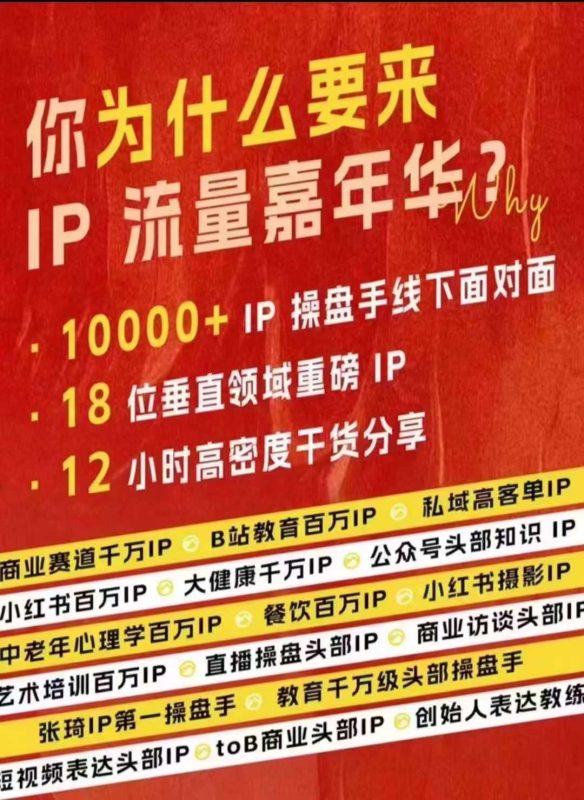 群响IP流量嘉年华,现场视频+IP江湖2024典藏版PPT-一人公司创业项目 - 淘金吧