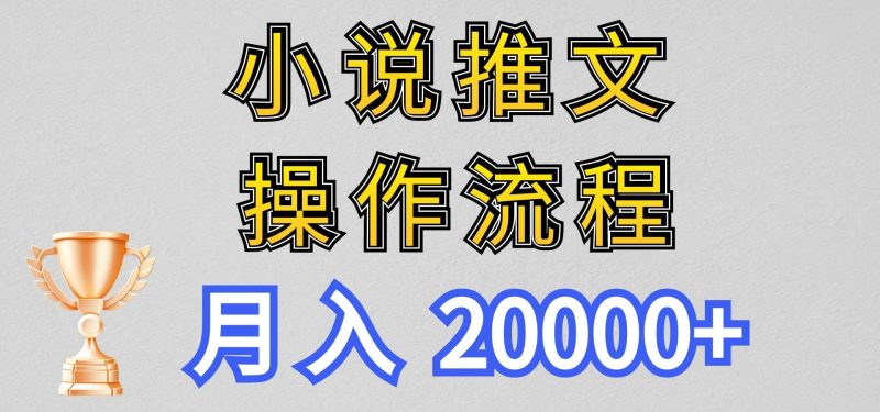 小说推文项目新玩法操作全流程,月入20000+,门槛低非常适合新手-一人公司创业项目 - 淘金吧