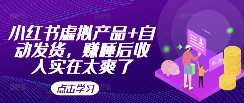 小红书虚拟产品+自动发货,赚睡后收入实在太爽了-一人公司创业项目 - 淘金吧