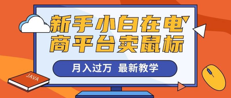 新手小白在电商平台卖鼠标月入过万,最新赚钱教学-一人公司创业项目 - 淘金吧