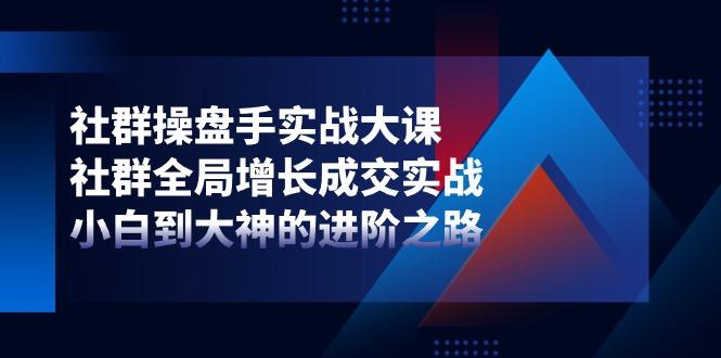 社群-操盘手实战大课：社群 全局增长成交实战，小白到大神的进阶之路-一人公司创业项目 - 淘金吧