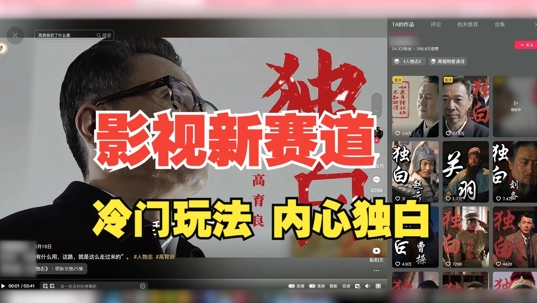 最新影视解说玩法，人物独白，30天涨粉24万+，全流程拆解【揭秘】-一人公司创业项目 - 淘金吧