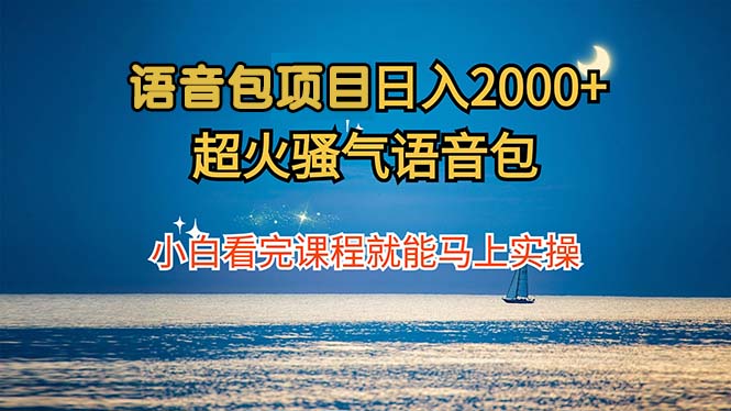 语音包项目 日入2000+ 超火骚气语音包小白看完课程就能马上实操-一人公司创业项目 - 淘金吧