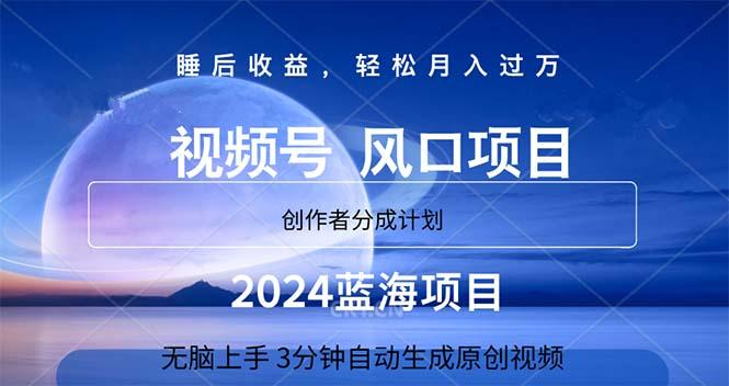 2024蓝海项目，3分钟自动生成视频，月入过万-一人公司创业项目 - 淘金吧