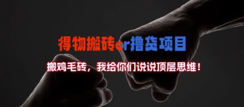 得物搬砖撸货项目?掰下数据，我给你们说说顶层思维【揭秘】-一人公司创业项目 - 淘金吧