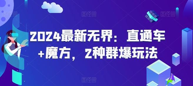 2024最新无界：直通车+魔方，2种群爆玩法-一人公司创业项目 - 淘金吧