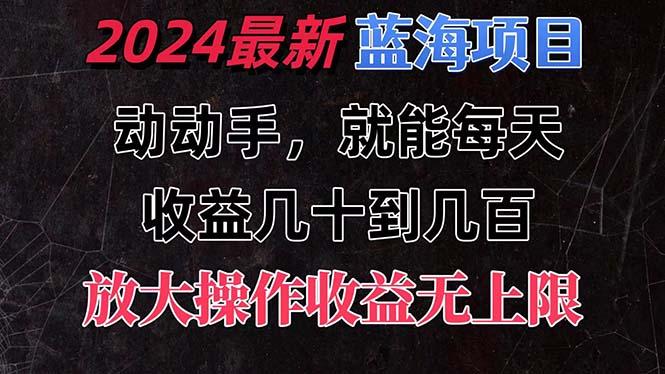 有手就行的2024全新蓝海项目,每天1小时收益几十到几百,可放大操作收…-一人公司创业项目 - 淘金吧