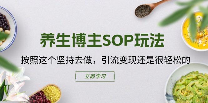 养生博主SOP玩法，按照这个坚持去做，引流变现还是很轻松的-一人公司创业项目 - 淘金吧