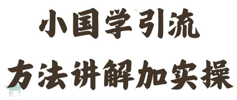 国学引流方法实操教学，日加50个精准粉【揭秘】-一人公司创业项目 - 淘金吧