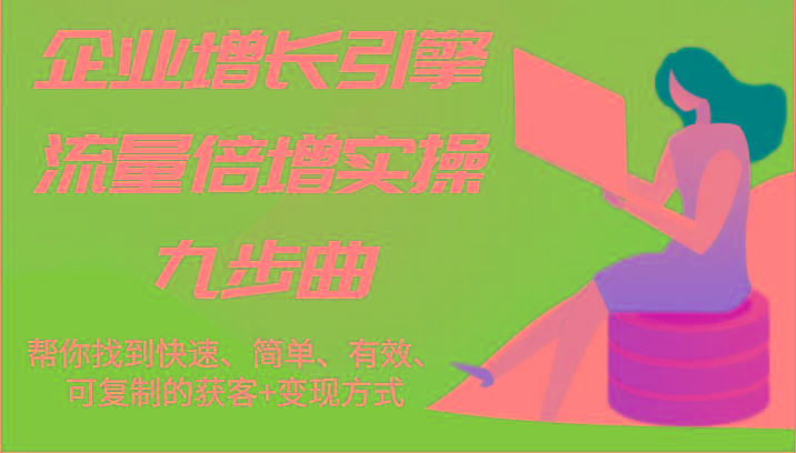 企业增长引擎流量倍增实操九步曲，帮你找到快速、简单、有效、可复制的获客+变现方式-一人公司创业项目 - 淘金吧