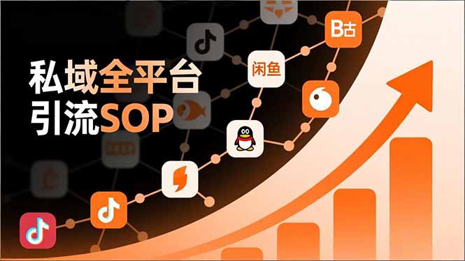 私域全平台引流SOP,抖音/快手/小红书/微信/QQ/B站/闲鱼等,技术合集,高效转化公域流量-一人公司创业项目 - 淘金吧