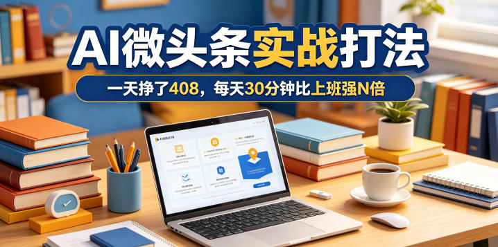 一天挣了408，AI微头条实战打法，每天30分钟比上班强N倍-一人公司创业项目 - 淘金吧