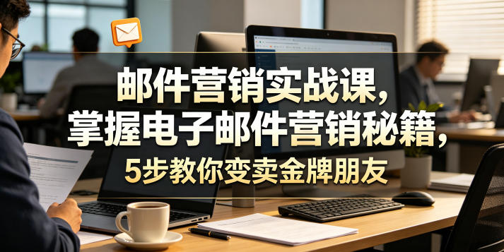 邮件营销实战课,掌握电子邮件营销秘籍,5步教你变卖金牌朋友【原创双语字幕】-一人公司创业项目 - 淘金吧