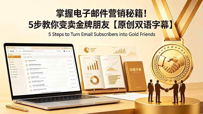(18923期)掌握电子邮件营销秘籍!5步教你变卖金牌朋友【原创双语字幕】-一人公司创业项目 - 淘金吧