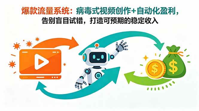 (18882期)爆款流量系统:病毒式视频创作+自动化盈利,告别盲目试错,打造可预期的稳定收入-一人公司创业项目 - 淘金吧