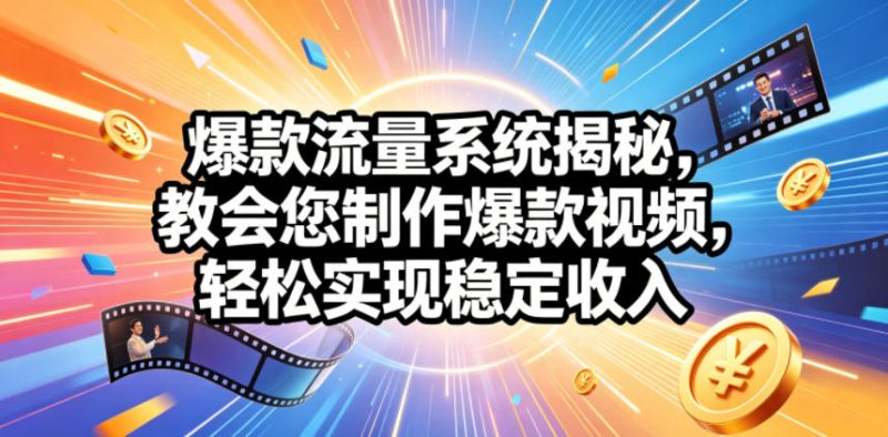 爆款流量系统揭秘,教会您制作爆款视频,轻松实现稳定收入【原创双语字幕】-一人公司创业项目 - 淘金吧