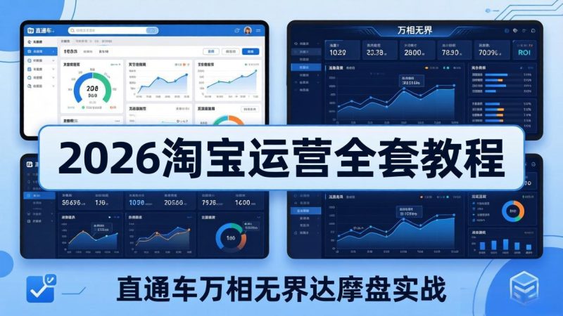2026淘宝运营全套教程(更新5月3日-一人公司创业项目 - 淘金吧