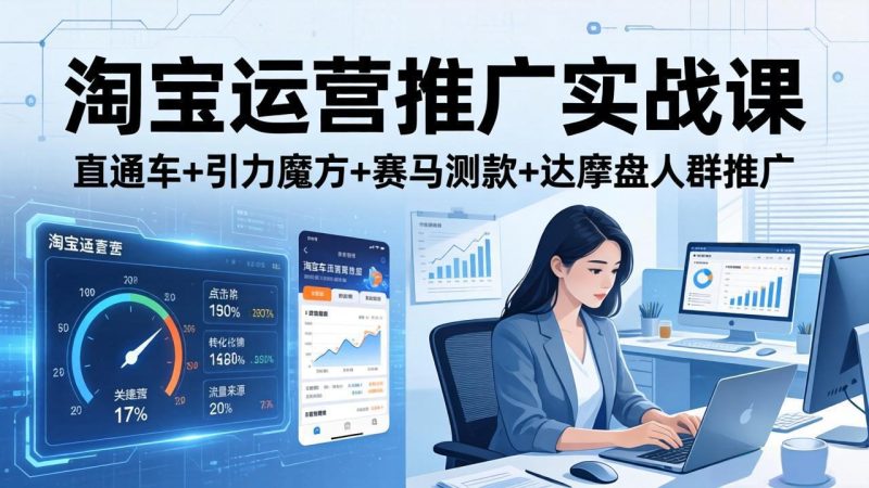 淘宝运营推广实战课(更新26年4月-一人公司创业项目 - 淘金吧