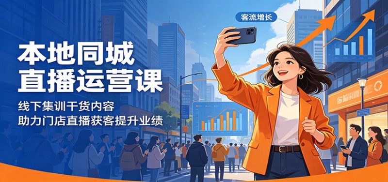 本地同城直播运营课：线下集训干货内容，助力门店直播获客提升业绩-一人公司创业项目 - 淘金吧