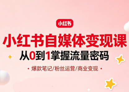 大漂亮·小红书自媒体变现课-一人公司创业项目 - 淘金吧