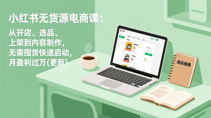 小红书无货源电商课(4月20更新-一人公司创业项目 - 淘金吧